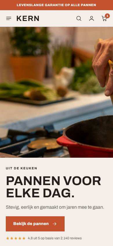 Thema Kern op mobiel