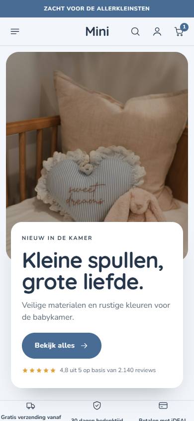 Thema Mini op mobiel